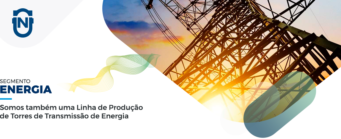 Imagem de cabeçalho de página do setor de energia mostrando uma torre de transmissão de energia e ao fundo o céu no entardecer.